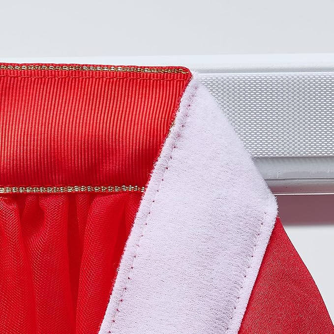 Suppromo 14ft Red Tulle Tutu Table Skirt Ruffle Table Skirting for Graduation Baby Shower Birthday Party Wedding Christmas Decorations(Red,L14(ft)*H 30in)