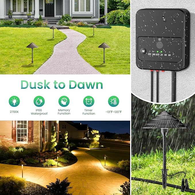ZZXX Low Voltage Pathway Lights 5W LED Landscape Lights Low Voltage 2700K 12-24V Landscape Lighting Cast-Aluminum Waterproof Landscape Path Lights for Yard Garden Pathway Walkway,8 Pack