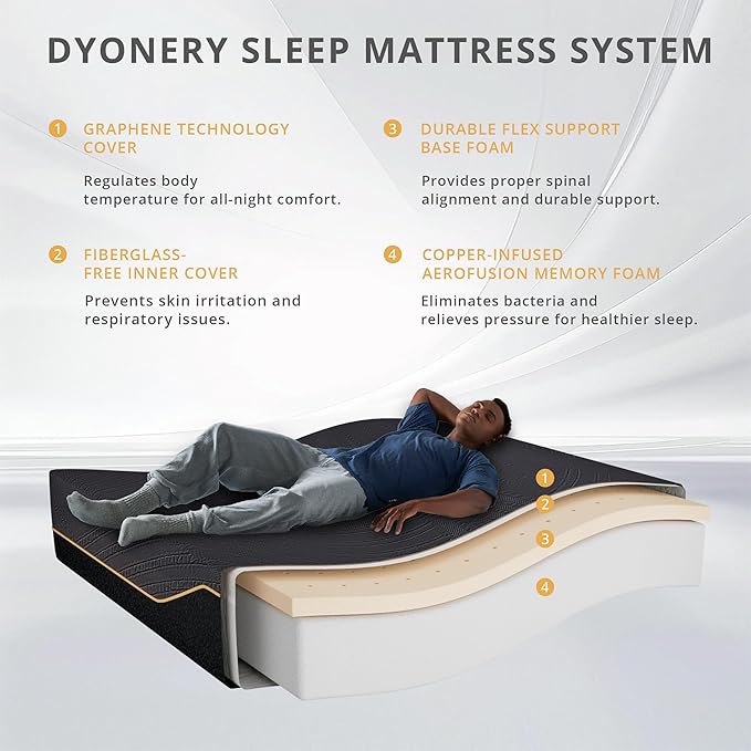 14 Inch Firm Full Mattress in a Box, Copper Memory Foam Mattress with Cooling Cover, Relieving Pressure & Back Pain, Fiberglass-Free, CertiPUR-US Certified, Foam Made in USA, 54"x75"x14"