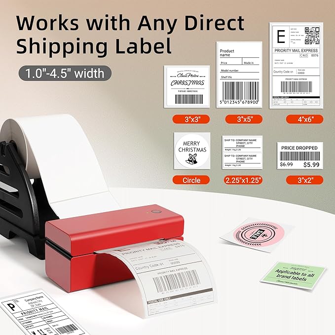 ORGSTA USB Shipping Label Printer - T001 4x6 Thermal Label Printer for Small Business, High Speed Label Printers for Shipping Package, Used for Ebay, Amazon, Shopify, Etsy, USPS, FedEx(USB Only)