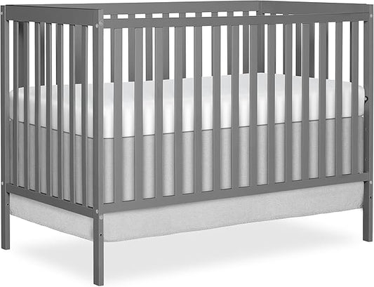 Dream On Me Synergy 5-in-1 Convertible Crib in Steel Grey, Greenguard Gold Certified