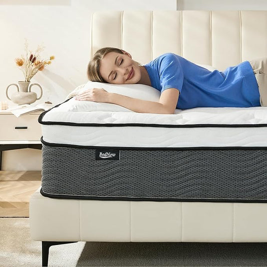 Queen Mattress, 14 Inch Queen Size Mattress in a Box, Hybrid Mattresses for Pressure Relief, Pocket Springs Mattresses, Firm
