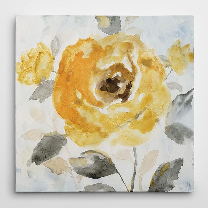 Wexford Home Honey Rose II-Canvas Prints Wrapped Gallery Wall Art | Stretched and Framed Ready to Hang 24X24 Multicolor