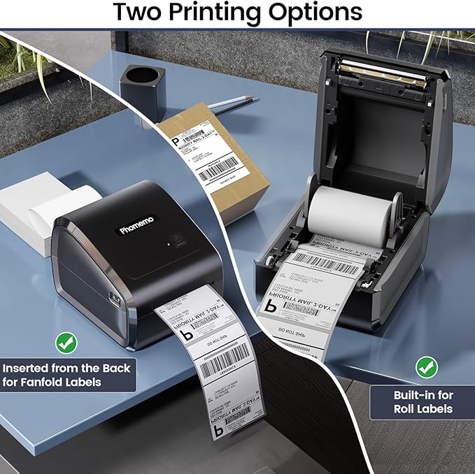 Phomemo Bluetooth Thermal Label Printer, D550BT 4x6 Shipping Label Printer for Small Business, Wireless Barcodes Printer for Shipping Packages, Compatible with iPhone, Android, Mac, Shopify, USPS