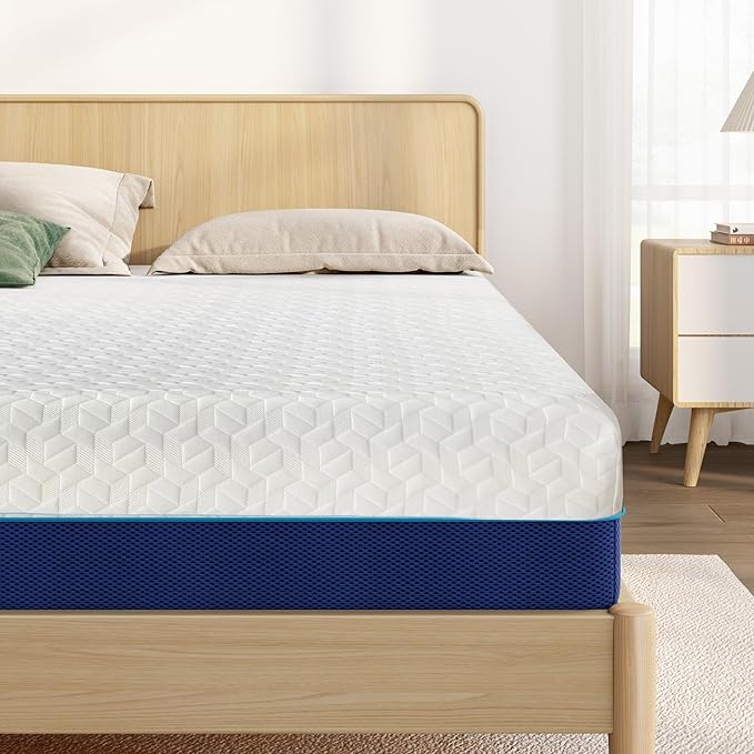 6 Inch Mattress Full Size Gel Memory Foam Mattresses for Cooling Night Sleep & Pressure Relief, Medium Firm, Fiberglass-Free, CertiPUR-US Certified