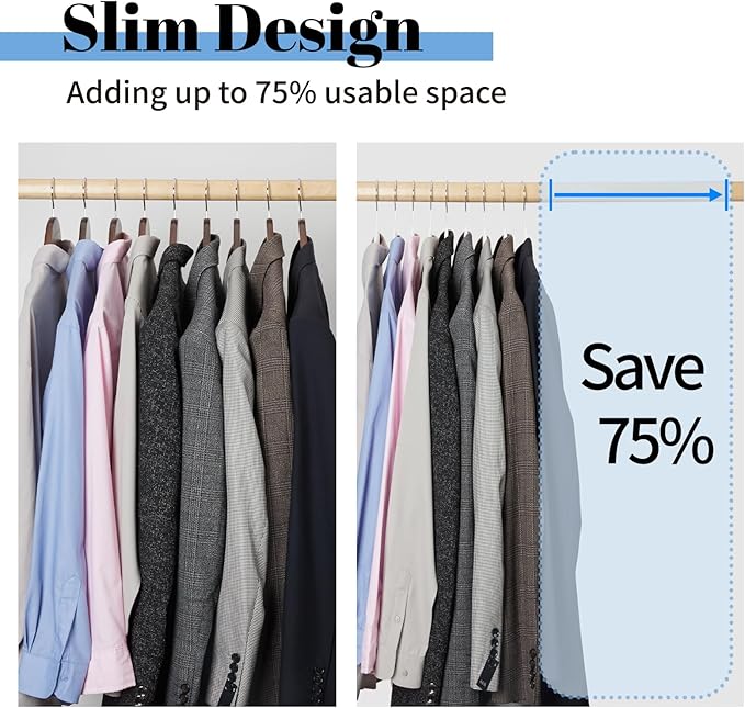 Smartor White Velvet Hangers 60 Pack, Space Saving Clothes Hangers with Tie Bar, Non-Slip Felt Hanger with Shoulder Notches, Heavy Duty Suit Hanger for Coat, Shirt, Pants, Dress