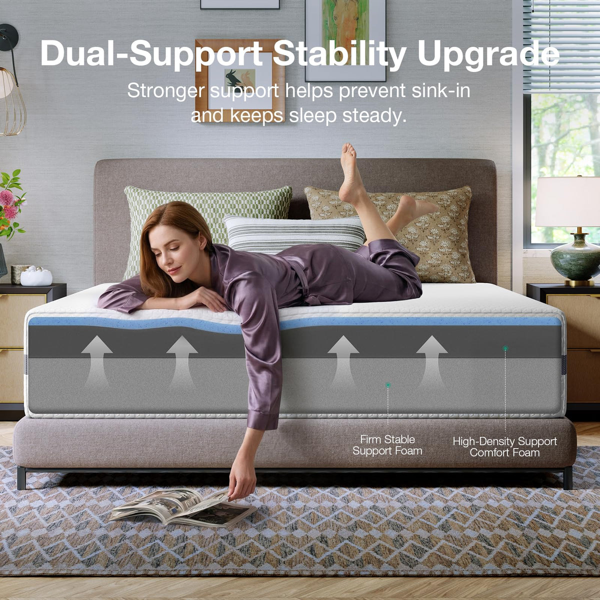 Novilla Full Size Mattress, 12 Inch NanoGEL™ Memory Foam Mattress