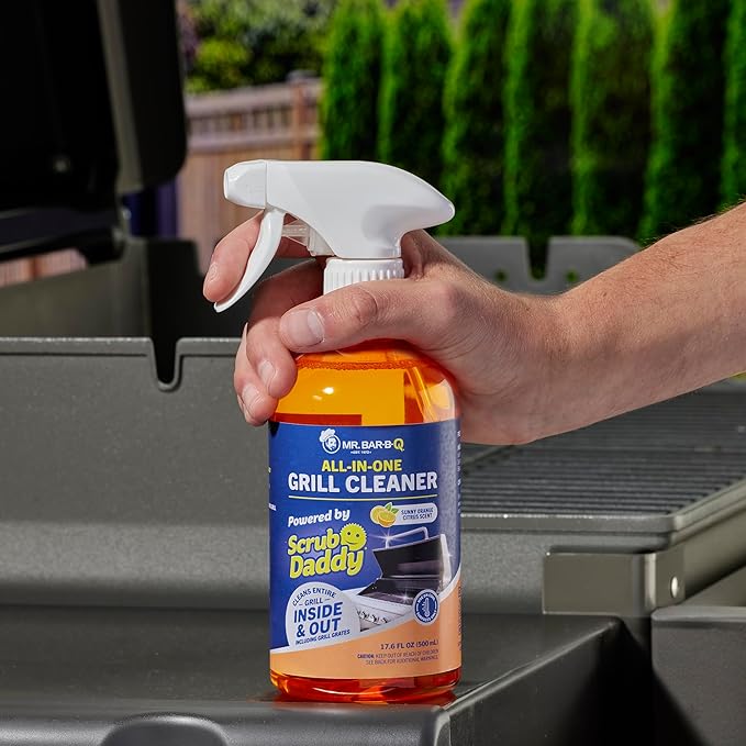 Mr. Bar-B-Q Triple Action Grill Brush and All in One Grill Cleaner Powered by Scrub Daddy
