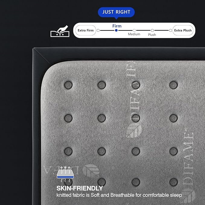 DIFAME Full Size Mattress, 12 Inch Firm Hybrid Full Mattress in a Box with Gel Memory Foam, Pressure & Back Pain Relief, Individually Pocket Spring, Edge Support, 100-Night Trial, CertiPUR-US