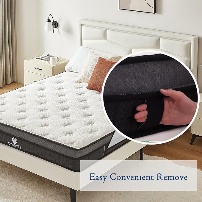 Full Size 8" Hybrid Mattress with Gel Memory Foam - Medium Firm Comfort Fit All Bed Frames - CertiPUR-US