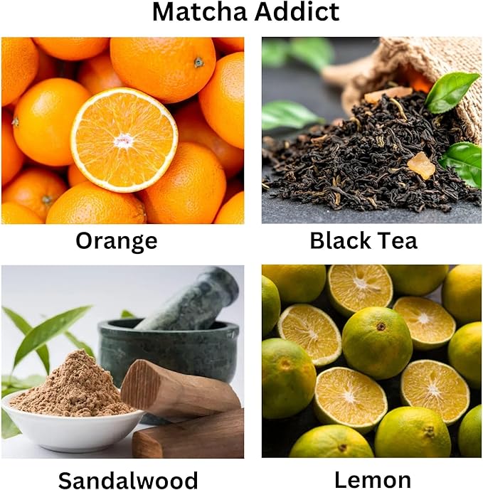 Matcha Scented Candle – Green Tea, Citrus & Sandalwood – Handcrafted, Non-Toxic, Coconut-Apricot Wax – Hand-Poured in The USA – Aromatherapy Candle Set for Relaxation (Pack of 4, 2 oz. Each)