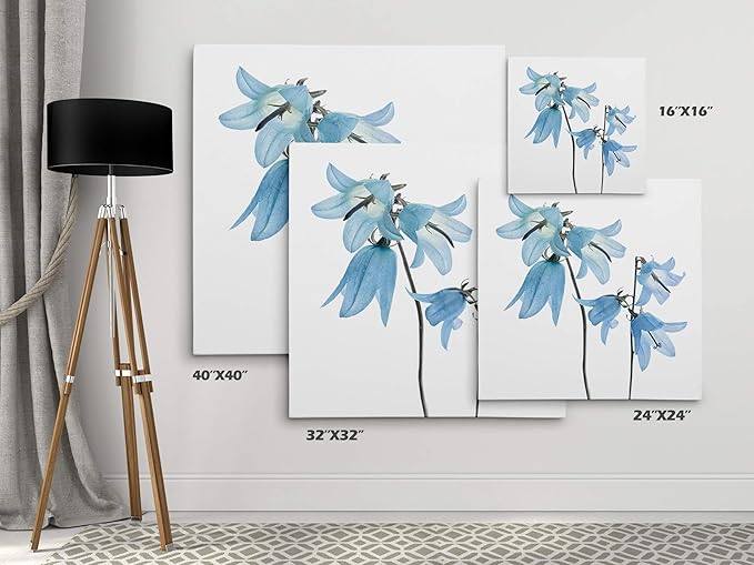 Wexford Home Gorgeous Blue IV Gallery Wrapped Canvas Wall Art, 10x10,