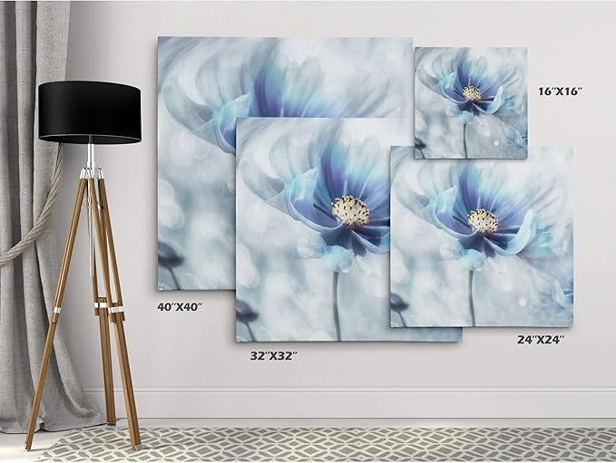 Wexford Home Feeling of Blue I Gallery Wrapped Canvas Wall Art, 40x40, Multicolor