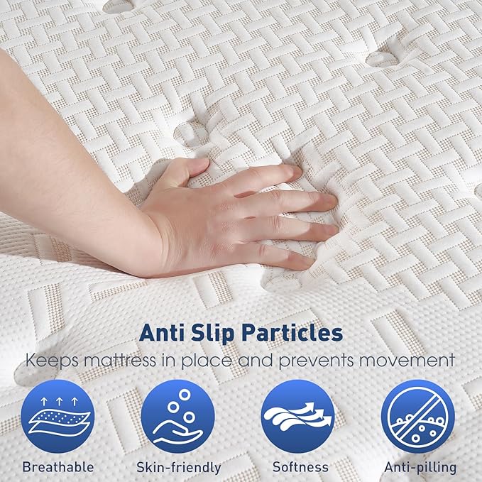 Full Size Mattress, 12 Inch Hybrid Medium Firm Full Bed Mattress in a Box, Breathable, Individually Pocket Spring, Edge Support, Breathable,No Pilling, CertiPUR-US