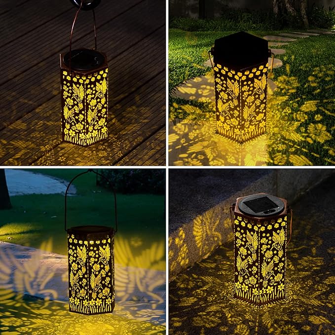 Styleonme Hummingbird Lover Solar Light, Mother's Day Lantern Gift for Mom Grandma Women Sister, Hanging Image Hummingbirds Lanterns, Yard Corridor Garden Decor, Thanksgiving Day, Birthday Gifts