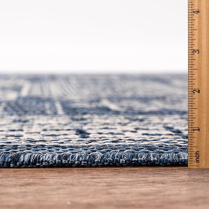 Keen Home Design Terrace Outdoor Area Rug - 4x6 Washable Indoor/Outdoor Rug for Patio, Kitchen, Balcony, Beach, Garden, Deck and Porch, Size: 3'10"x5'7"