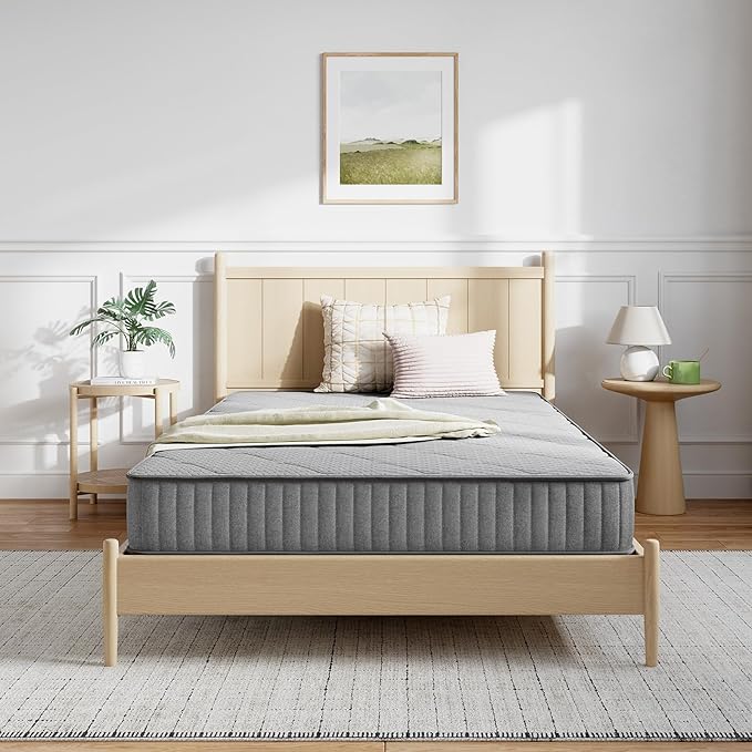 Novilla Hybrid Full Mattress, 8 Inch Mattress Full in a Box with Individual Pocketed Springs & Gel Memory Foam for Body Support & Back Pain Relief & Cool Night Sleep, CertiPUR-US Certified