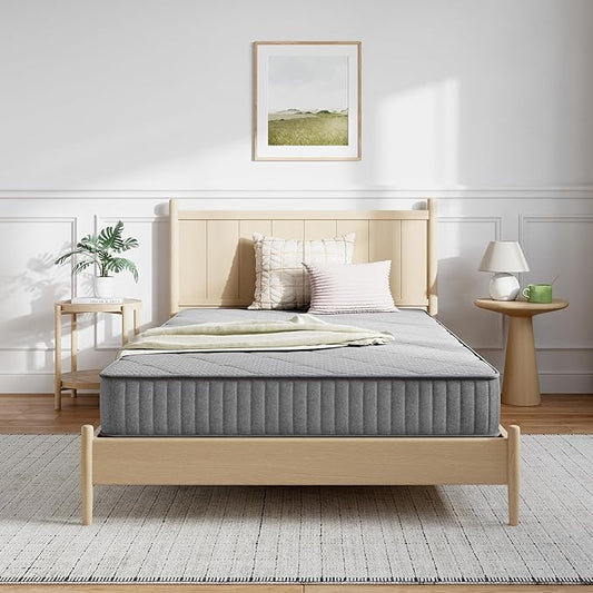 Novilla Hybrid Full Mattress, 8 Inch Mattress Full in a Box with Individual Pocketed Springs & Gel Memory Foam for Body Support & Back Pain Relief & Cool Night Sleep, CertiPUR-US Certified