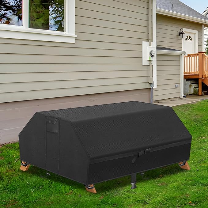 Kovshuiwe Kids Picnic Table Cover, 600D Oxford Cloth Tear-Resistant Proof Anti-UV Outdoor Camping Essentials and Picnic Tablecloth Wood Outdoor Convertible Picnic Table Cover 42" L x 38" W x 16" H