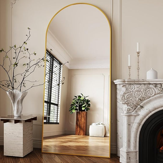 Gold Mirror 34"x76",Nano Glass Large Mirror Full Length, Gold Mirror Full Length,Tall Mirror Full Body