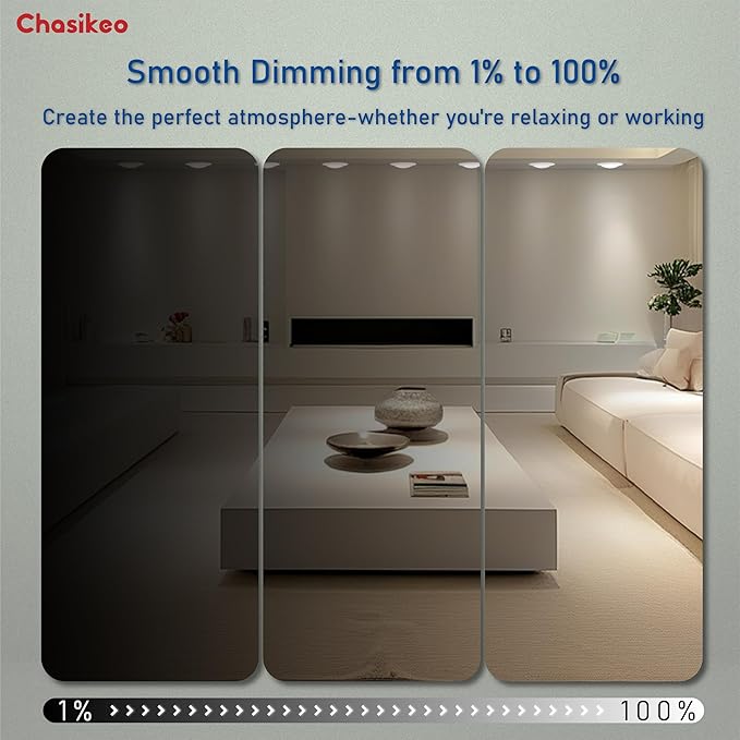 5/6 Inch LED Disk Lights - 5CCT Adjustable (2700K-5000K) Dimmable Flush Mount Disc Light Low Profile Recessed & Surface Mount Ceiling Lights, CRI90+, 14.8W 1150LM, UL/FCC/Energy Star (4 Pack)