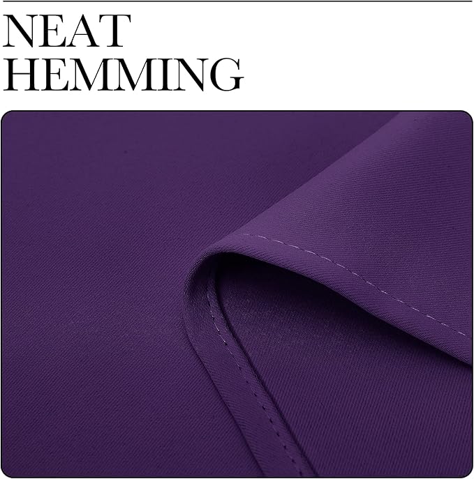 NICETOWN Royal Purple Blackout Curtains 120 inches Length for Living Room, 2 Panels, 55" Wide, Thermal Insulated Long Drapes for Large Window