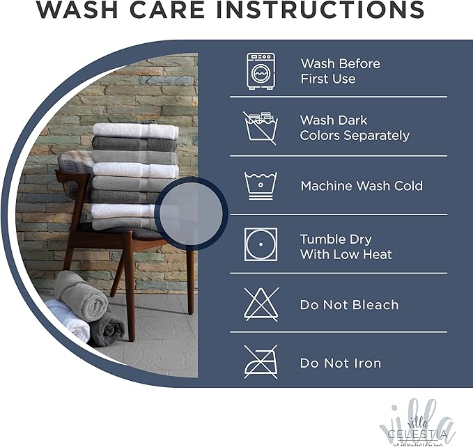 100% Cotton Wash Cloth for face & Body Set of 12, (12 x 12 inches) Sustainable, Soft, Highly Absorbent, Combed Cotton Wash Cloths Pack of 12 for Hotels, Spa, Bathroom, Dorm, Navy Blue