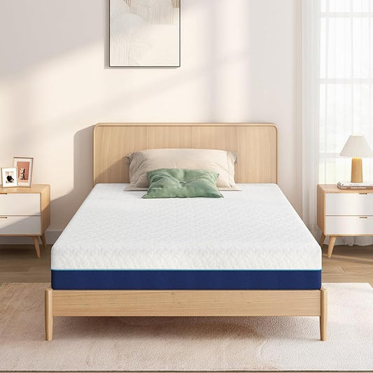 6 Inch Gel Memory Foam Twin Mattress for Cooling Night Sleep & Pressure Relief, Medium Firm Twin Size Mattress in a Box, Fiberglass-Free, CertiPUR-US Certified