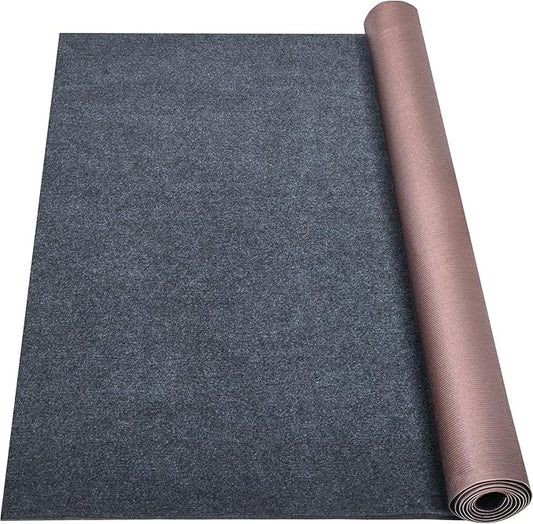 Marine Carpet,5 FT x 10 FT Dark Gray Indoor Outdoor Carpet 0.2" Thick Boat Carpet with Water-Proof TPE Backing, Non-Slide Outdoor Marine Carpet Roll for Home, Patio, Porch, Deck
