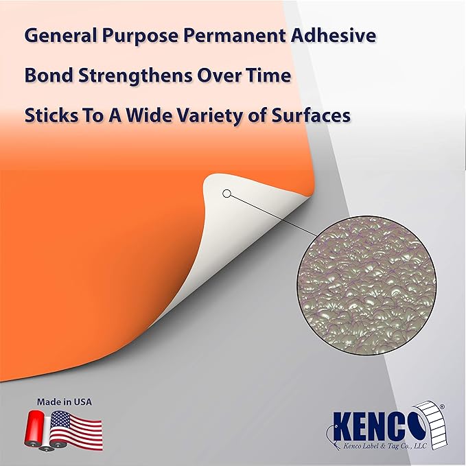 4" X 6" Direct Thermal Perforated Stickers Labels for Shipping Labels, Inventory, and Color Coding - Compatible with Zebra, Rollo, Godex and More (Orange, 48 Rolls)