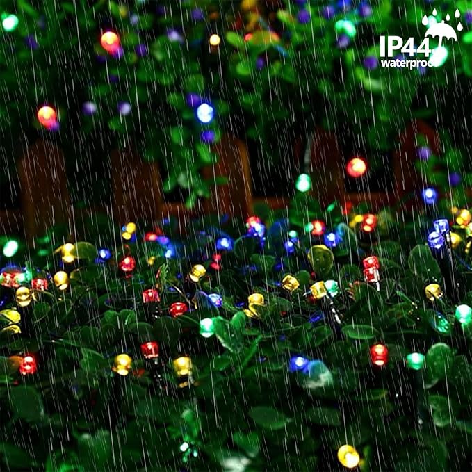 QITONG 500 LED 165ft Christmas String Lights Outdoor Waterproof, Multicolor Lights wiht 8 Modes, Green Wire Twinkle String Lights Plug in