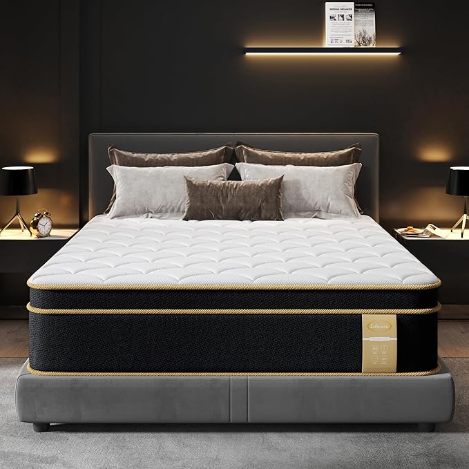Firm Queen Mattress [New Version], 14 Inch Gel Memory Foam Hybrid Mattress Queen Size Bed in a Box, Pressure & Pain Relief, CertiPUR-US, Individual Pocket Spring, Edge Support