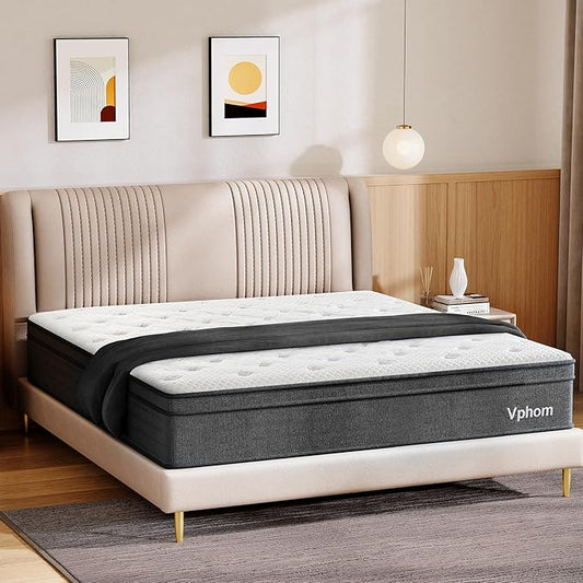Full Size Mattress, 12 Inch Hybrid Medium Firm Full Bed Mattress in a Box, Breathable, Individually Pocket Spring, Edge Support, Breathable,No Pilling, CertiPUR-US