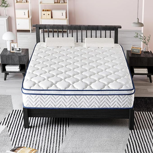 12 Inch Twin Hybrid Mattress in a Box - Gel Memory Foam & Pocket Springs for Support & Pressure Relief, CertiPUR-US Certified, Fiberglass-Free (38x75 Inches)