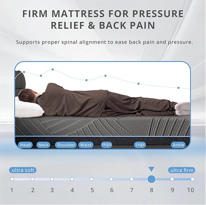 14 Inch Firm King Size Mattress in a Box, Copper Memory Foam Mattress with Cooling Cover, Relieving Pressure & Back Pain, Fiberglass-Free, CertiPUR-US Certified, Foam Made in USA, 76"x80"x14"