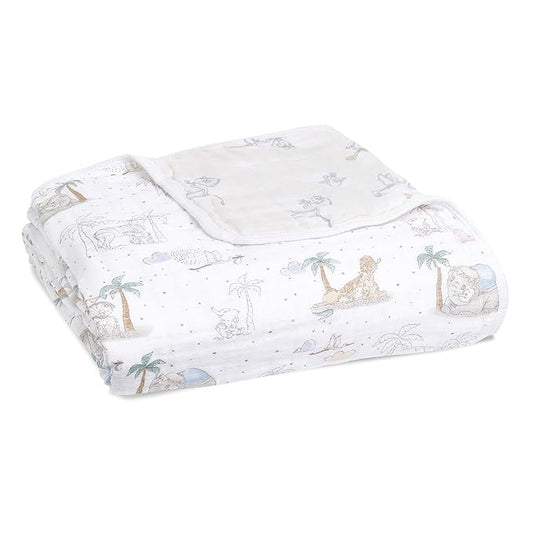 aden + anais Essentials Dream Blanket,100% Cotton Muslin Baby Blanket Crib Bedding for Newborn Baby and Toddler, Nursery Blanket for Boys and Girls, Baby Registry and Shower Gift - My Darling Dumbo
