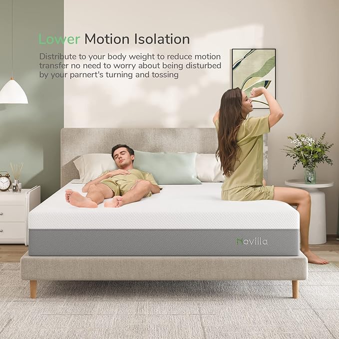 Novilla Twin Mattress, 10 Inch Gel Memory Foam Mattress for Enhanced Support & Motion Isolation, Medium Firm Bed Mattresses in a Box-Vibrant