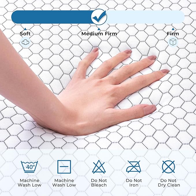 Odorless Foldable Mattress Twin Size 75" x 38" x 4", 4 Inch Folding Foam Mattress with Storage Bag, Trifold Memory Foam Mattress for RV, Guest Bed