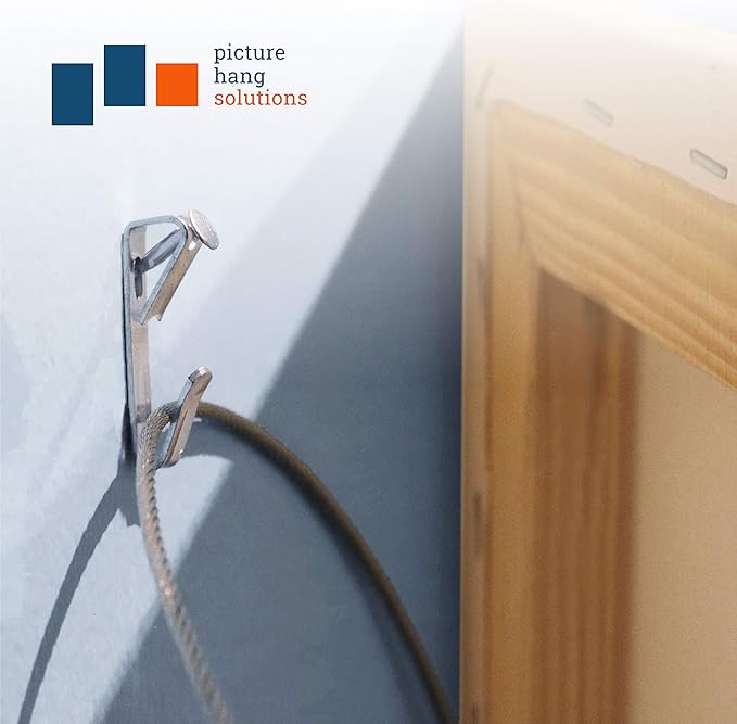Picture Hanging Hooks 30 lb - Professional Picture Hangers for Drywall with Wall Nails - 100 Pack