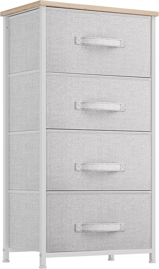 YITAHOME Dresser with 4 Drawers - Fabric Storage Tower, Organizer Unit for Bedroom, Living Room, Hallway, Closets - Sturdy Steel Frame