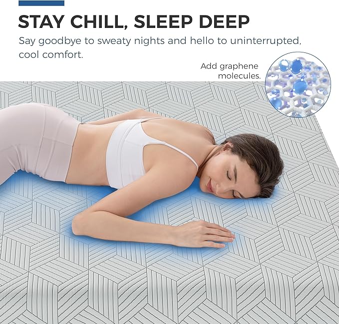 FATHOM Medium King Mattress 10 Inch Memory Foam Mattress King Size Bed in a Box for Back Pain Relief and Cool Sleep with Gel Foam and Removeable Fiberglass Free Cover, CertiPUR-US Certified