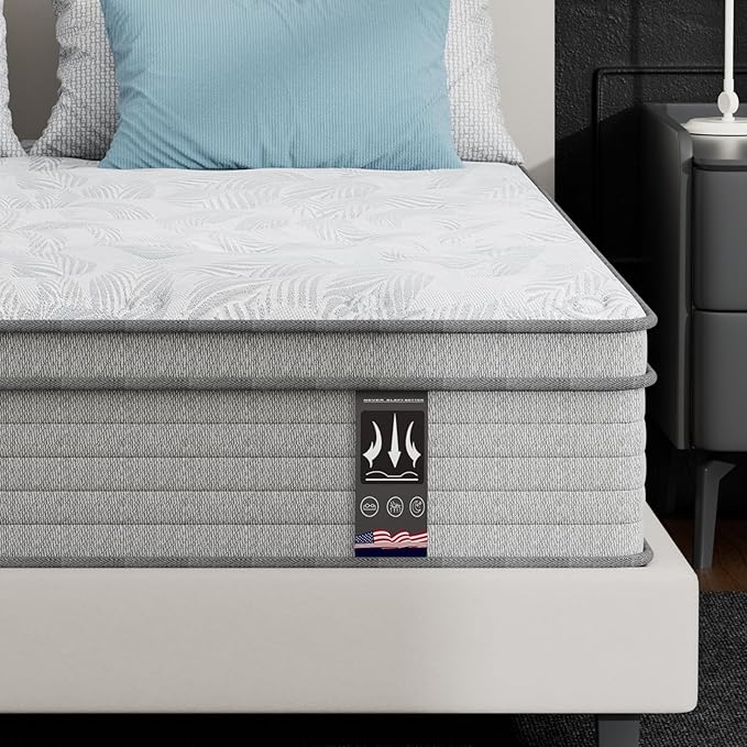 Full Mattress 14 Inch,Memory Foam Mattress with Pocket Spring, Soft & Comfortable Medium Plush, Motion Isolation, Pressure Relief, CertiPUR-US Certified (75"*54"*14")