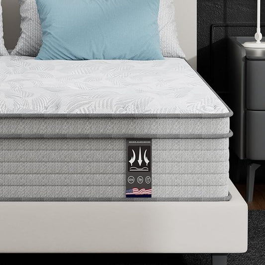 King Mattress 14 Inch, Memory Foam Mattress with Pocket Spring, Soft & Comfortable Medium Firm, Motion Isolation, Pressure Relief, CertiPUR-US Certified (80"*76"*14")