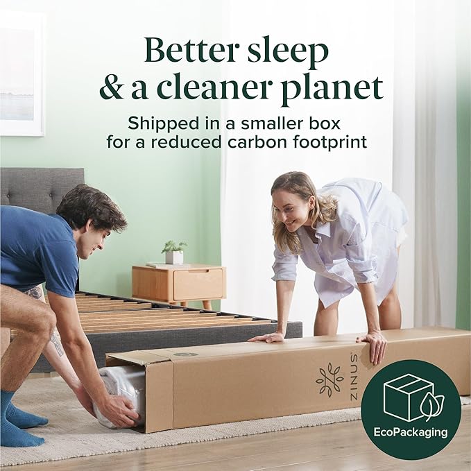ZINUS 12 Inch Foam and Spring Hybrid Mattress [New Version], King, Fiberglass Free, Medium Firmness, Durable Support, Certified Safe Foams & Fabric, Mattress in A Box