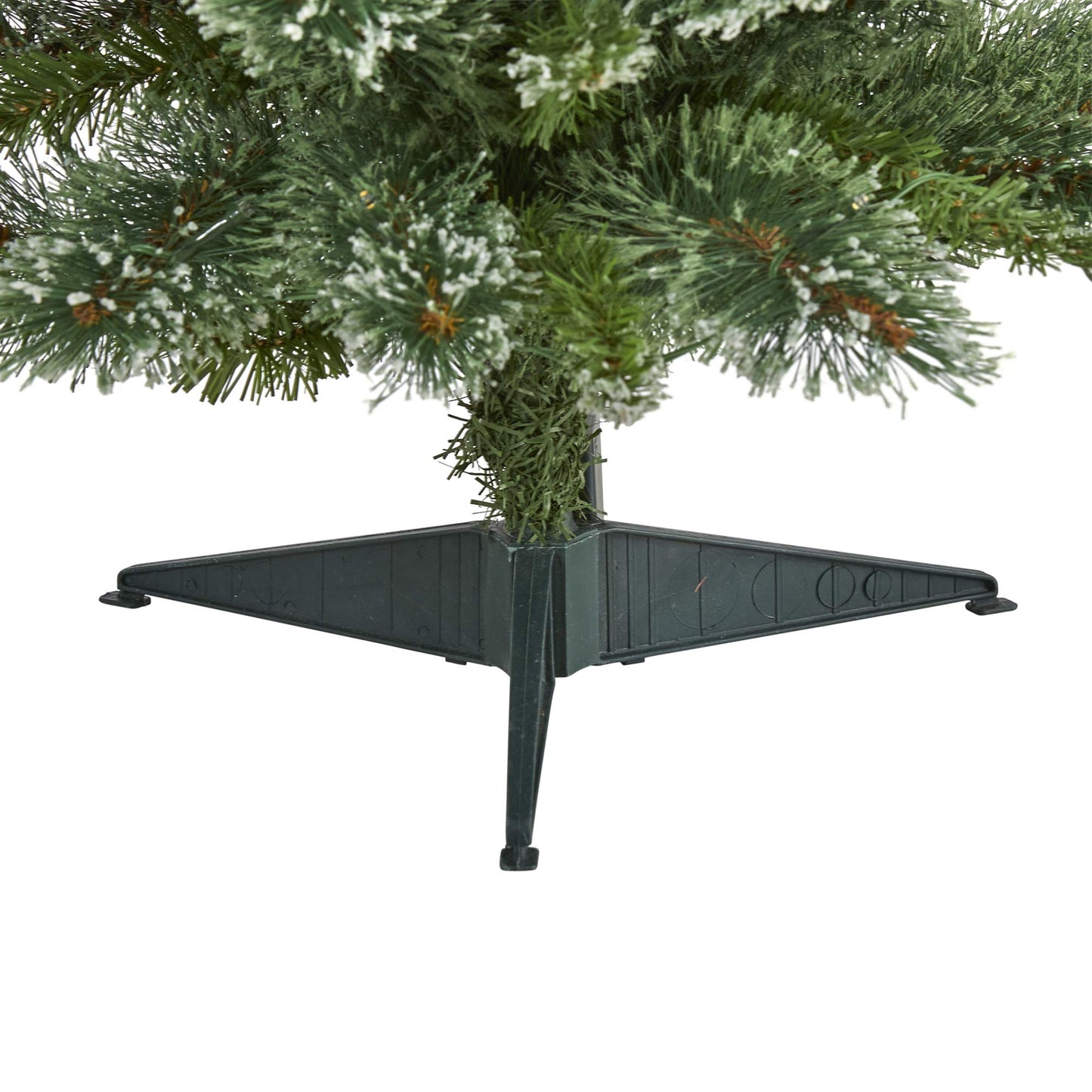 Nearly Natural 3ft. Wisconsin Slim Snow Tip Pine Artificial Christmas Tree with 50 Clear LED Lights