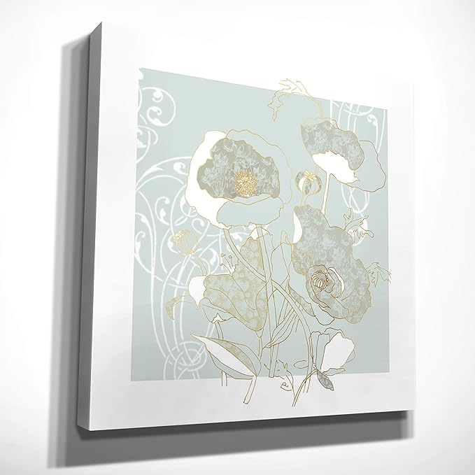 Wexford Home Filigree Floral I Gallery Wrapped Canvas Wall Art, 40x40,