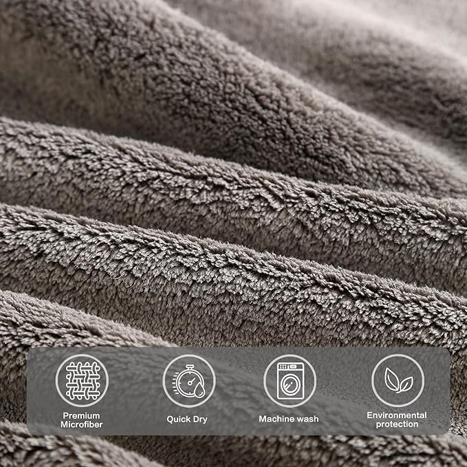 Extra Large Bath Sheets 40x80 Inches,Luxury Bath Towel,Super Soft & Absorbent,Oversized Microfiber Shower Towels for Bathroom,Yoga,SPA,Pool（Dark Grey 2Piece）