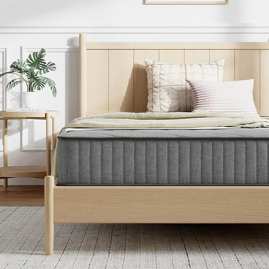 Novilla Twin XL Mattress, 6 Inch Twin XL Hybrid Mattress in a Box with Bonnell Spring & Gel Memory Foam for Pain Relief & Spine Support & Cooling Night Sleep, CertiPUR-US Certified Kids Mattresses