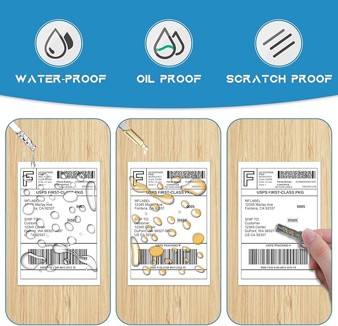 MFLABEL® 4x6 Direct Thermal Shipping Labels - 40 Rolls of 250 Labels, Compatible with Zebra ZP450 ZP500 ZP505 ZP2844, Thermal Printer Labels for USPS, UPS, FedEx, Amazon, Ebay, Shopify