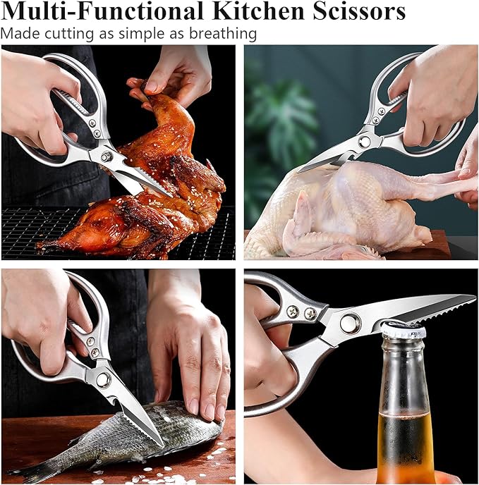 35pcs Deluxe Grilling Gifts Set for Birthday Fathers Day, Stainless Steel BBQ Accessories Kit for Men Dad, Professional Grill Tools Utensils with Scissors, Meat Claws in Aluminum Case Brown